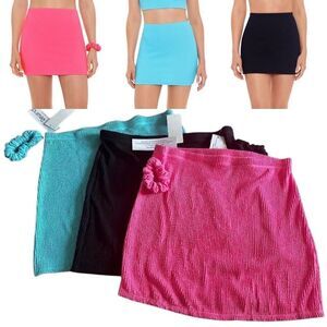 NWT Crinkle Mini Skirt Cover Up BUNDLE Juniors Large (11-13)